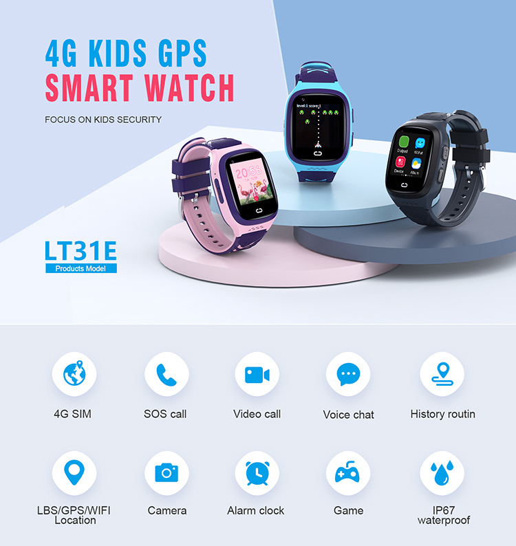 children smartwatch, LT31 smart watch, LT31 kids watch, 4g smart watch, 4g kids smart watch, smart watch video call, sim card smartwatch